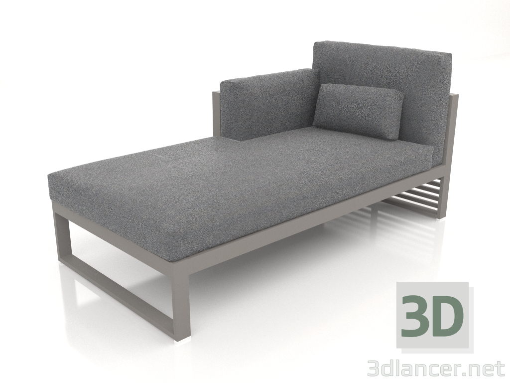 3D Modell Modulares Sofa, Abschnitt 2 links, hohe Rückenlehne (Quarzgrau) - Vorschau
