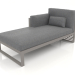3D Modell Modulares Sofa, Abschnitt 2 links, hohe Rückenlehne (Quarzgrau) - Vorschau