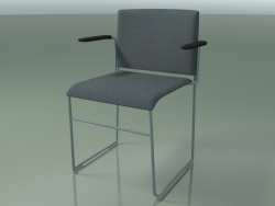 Chaise empilable avec accoudoirs 6605 (rembourrage amovible, V57)