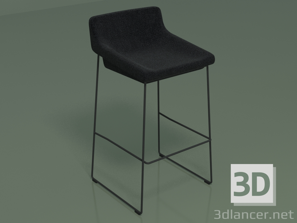 modello 3D Sedia da bar Comfy (111267, nero) - anteprima