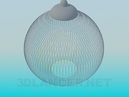 modello 3D Lampada con paralume in maglia - anteprima