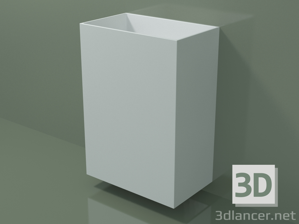 modello 3D Lavabo sospeso (03UN36102, Glacier White C01, L 60, P 36, H 85 cm) - anteprima