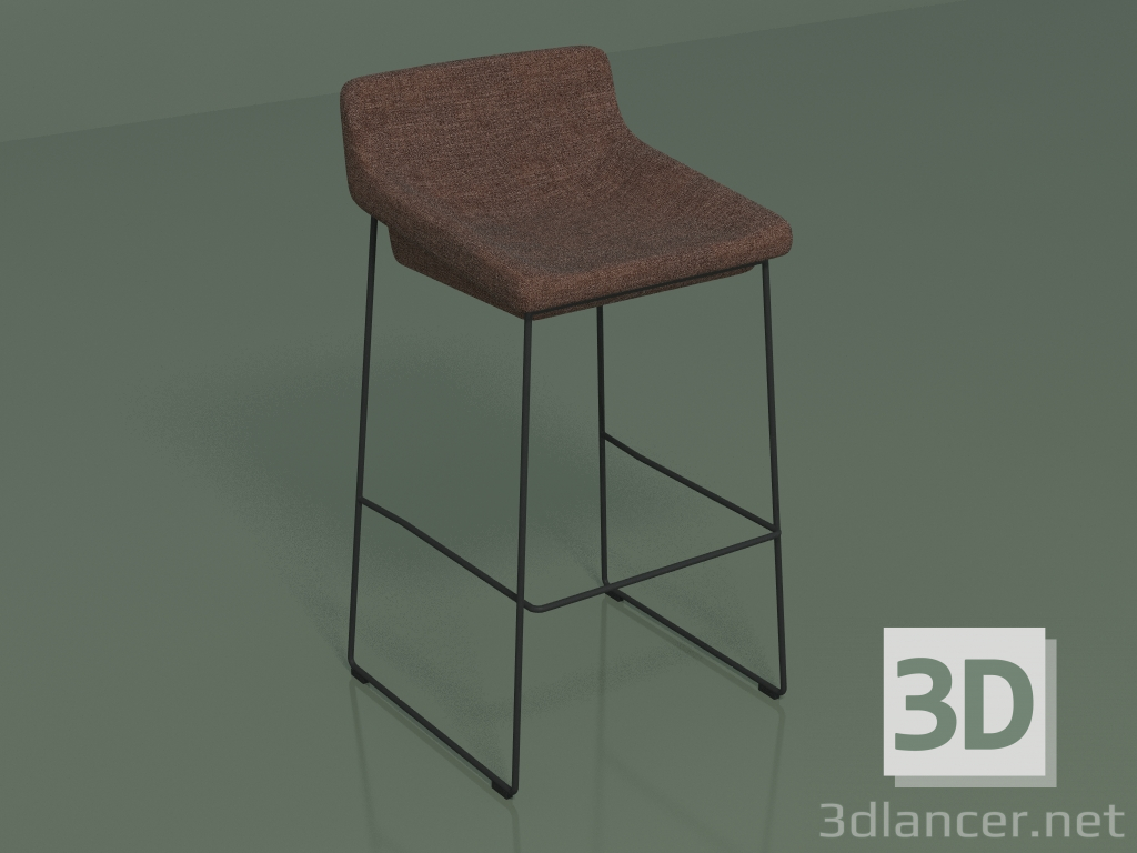 modello 3D Sedia da bar Comfy (111268, marrone) - anteprima