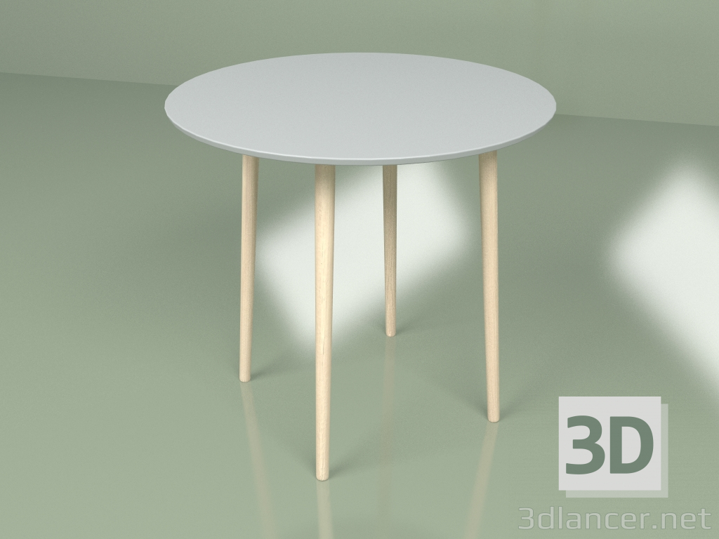 3d модель Середній стіл Супутник 80 см (світло-сірий) – превью