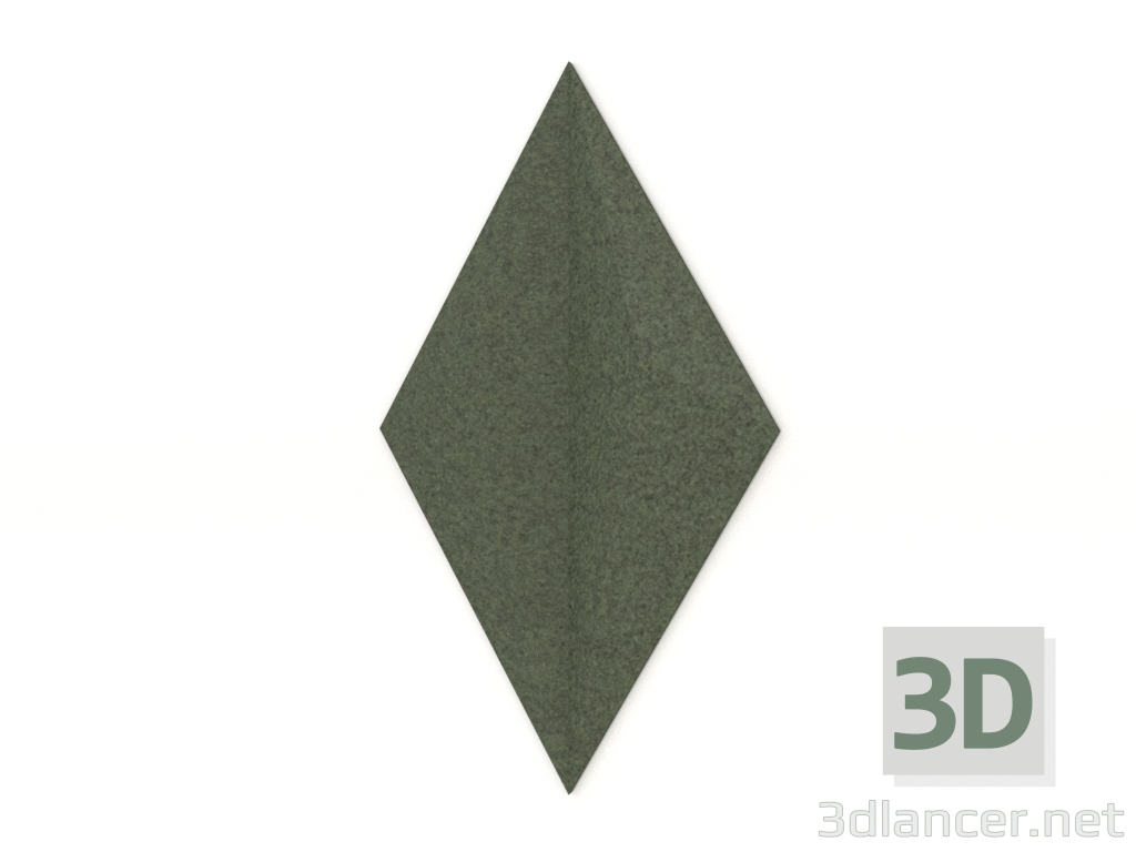 modello 3D Pannello murale 3D LINE (verde scuro) - anteprima