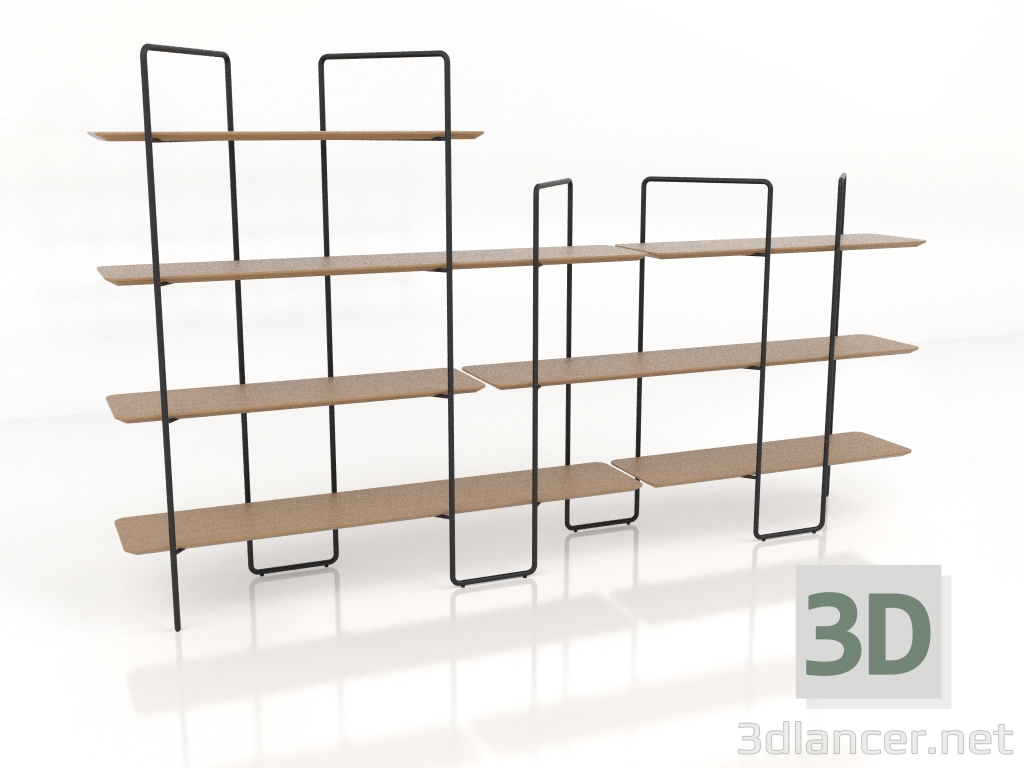 3d model Rack modular (composición 6 (05+03+U)) - vista previa