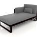 3D Modell Modulares Sofa, Teil 2 links, hohe Rückenlehne (Schwarz) - Vorschau