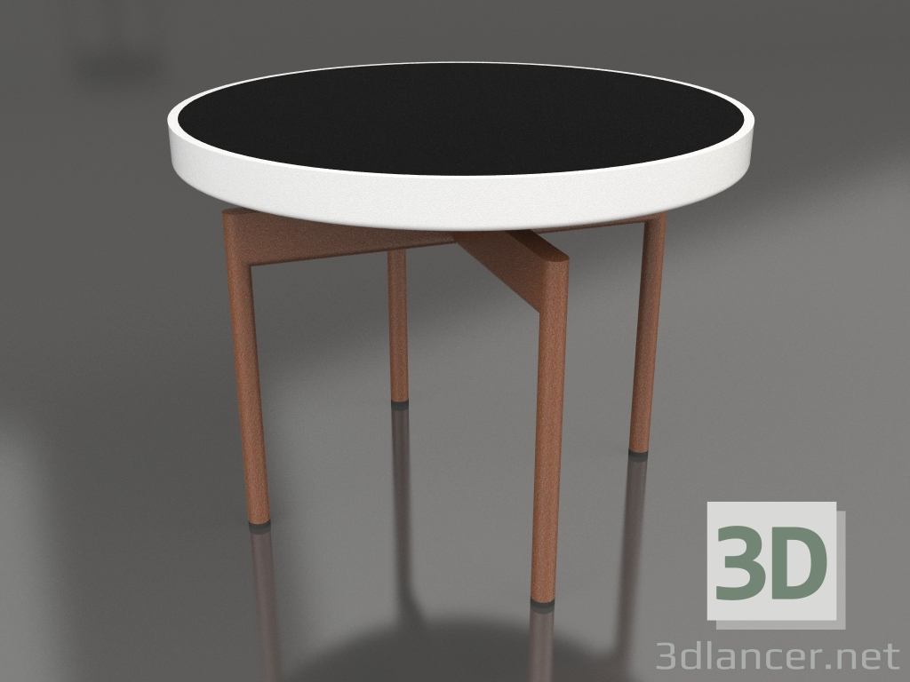modello 3D Tavolino rotondo Ø60 (Bianco, DEKTON Domoos) - anteprima