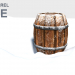 3d model 3d Snow Barrel Game Asset - Low poly - preview