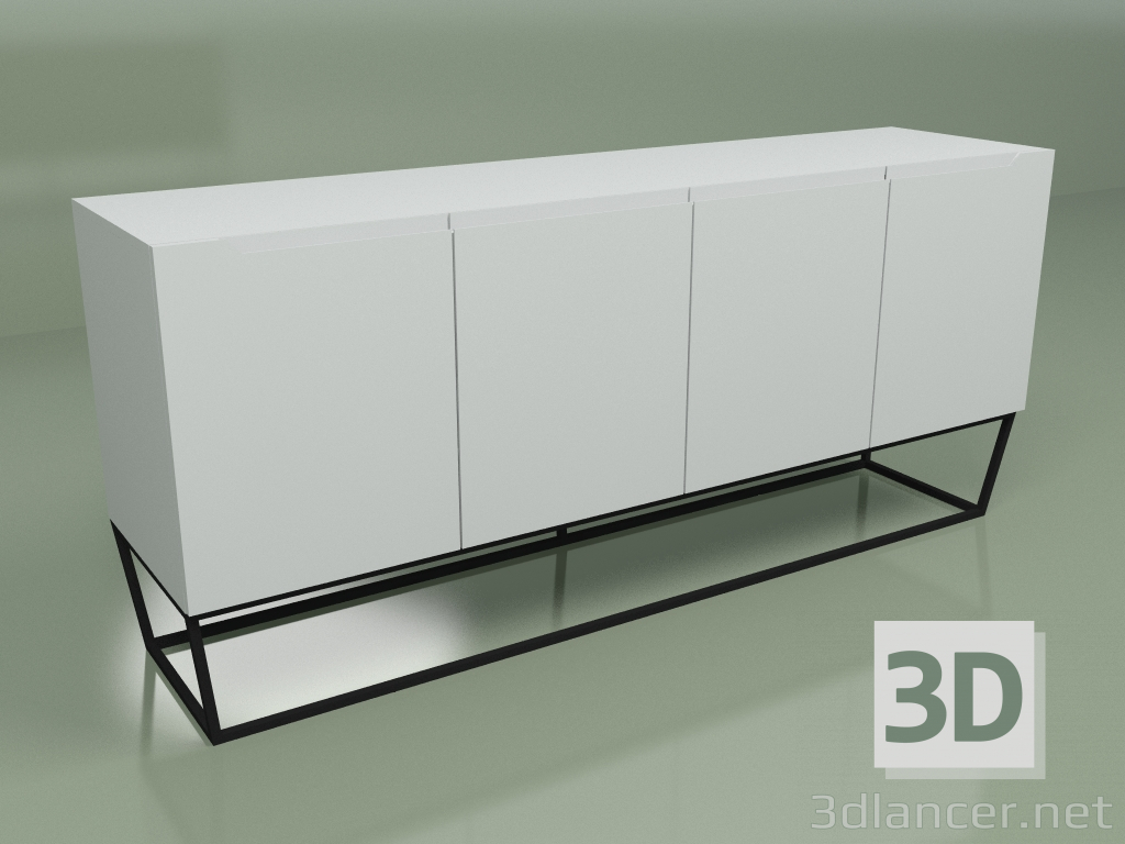 3d model Chest of drawers Harvard height 80 cm - preview