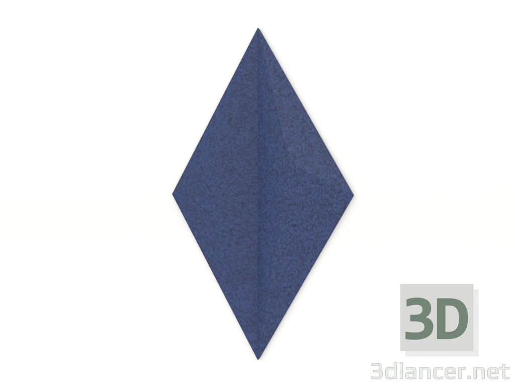 3d model 3D wall panel LINE (dark blue) - preview