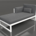 3D Modell Modulares Sofa, Teil 2 links, hohe Rückenlehne (Weiß) - Vorschau