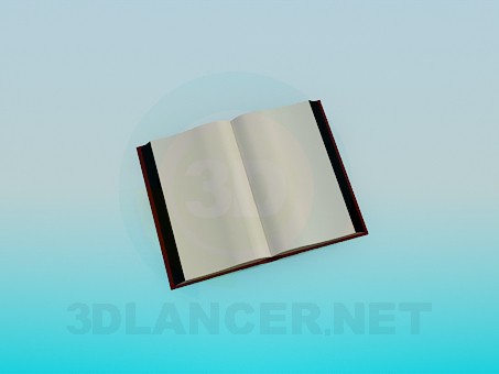 3D Modell Offenes Buch - Vorschau