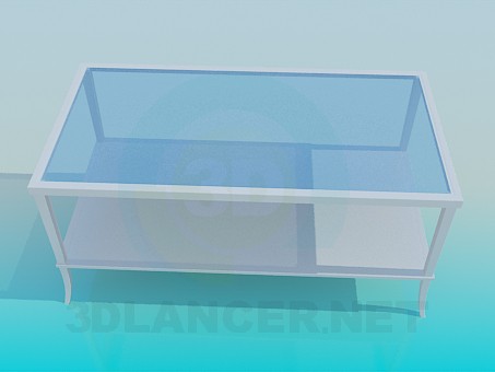 modello 3D Tavolo in vetro - anteprima