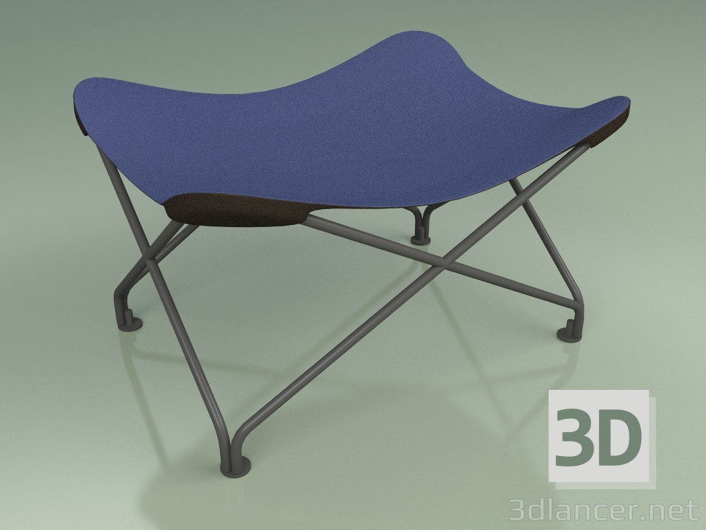 modello 3D Sgabello 391 (tela blu) - anteprima