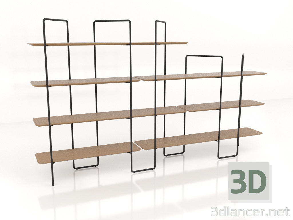 3D Modell Modulares Rack (Zusammensetzung 8 (06+02+U)) - Vorschau