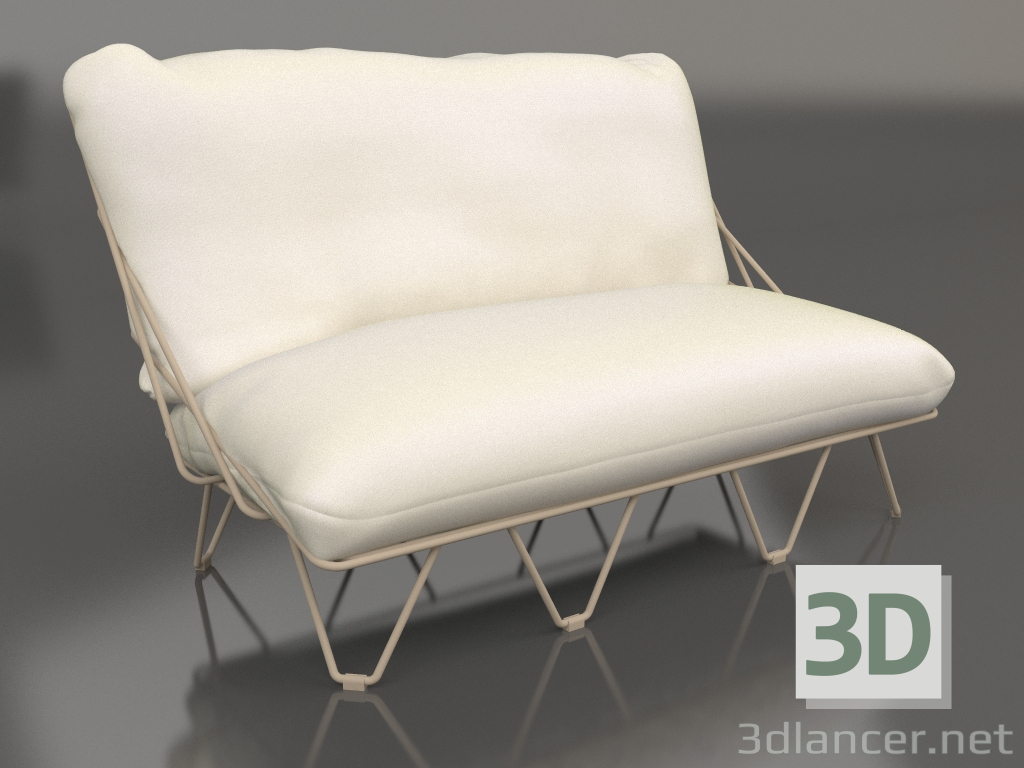 3D modeli 2'li kanepe (Kum) - önizleme