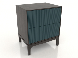 Comodino FARGO 2 cassetti con frontali fresati (onda marina, rovere wengé, opzione 3)