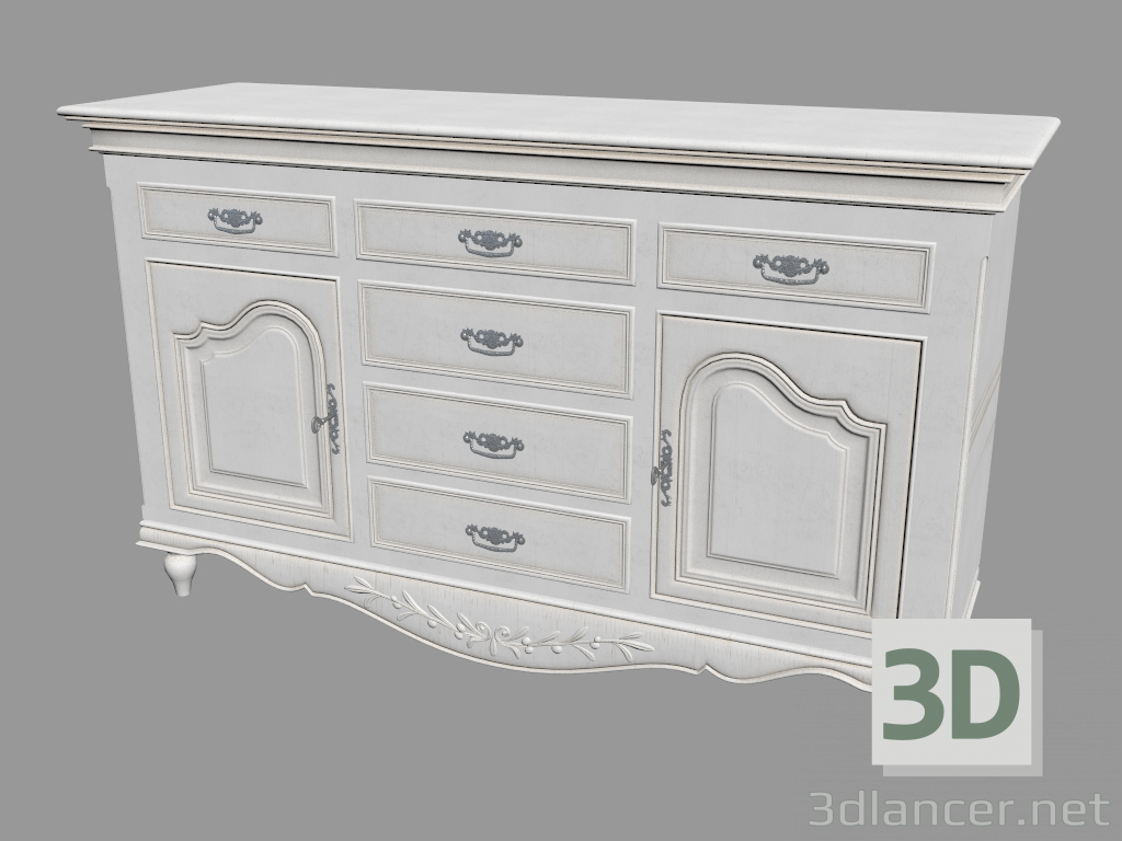 3d model Large chest of drawers (PPBH) - preview