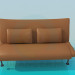 3D Modell Sofa mit Leder-Polsterung - Vorschau