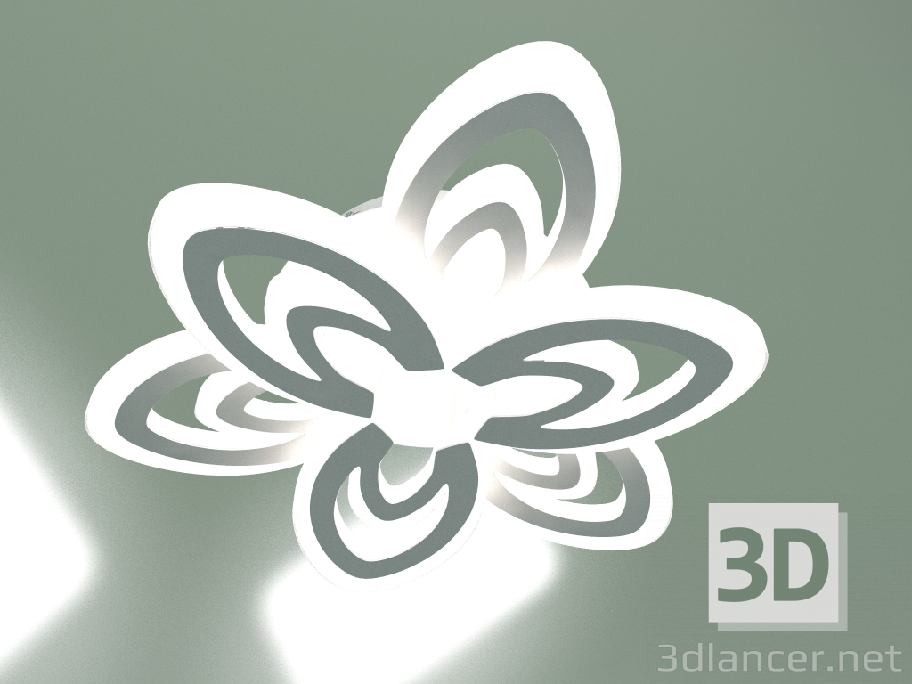 modèle 3D Plafonnier LED lustre Floritta 90227-6 (blanc) - preview