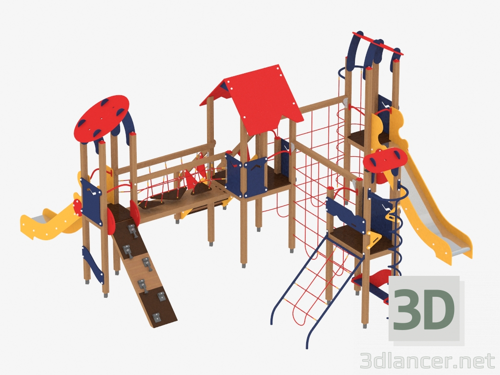3d model Children's play complex (1402) - preview