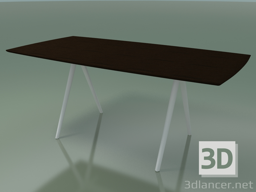 3d model Soap-shaped table 5419 (H 74 - 90x180 cm, 180 ° legs, veneered L21 wenge, V12) - preview