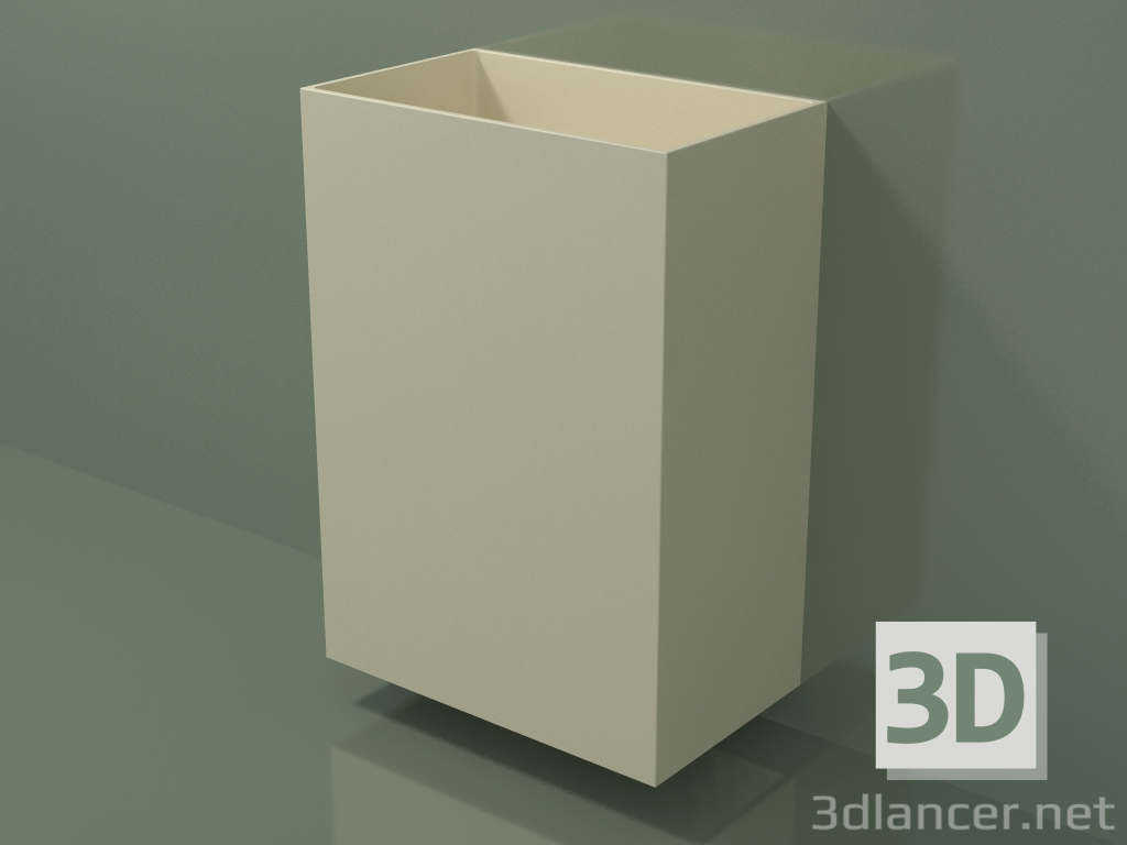 modello 3D Lavabo sospeso (03UN36102, Bone C39, L 60, P 36, H 85 cm) - anteprima