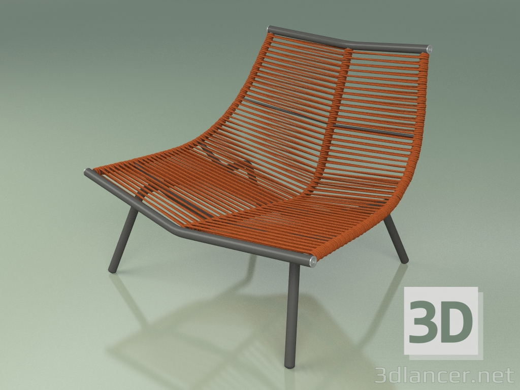 modello 3D Poltrona lounge 001 (Metal Smoke) - anteprima