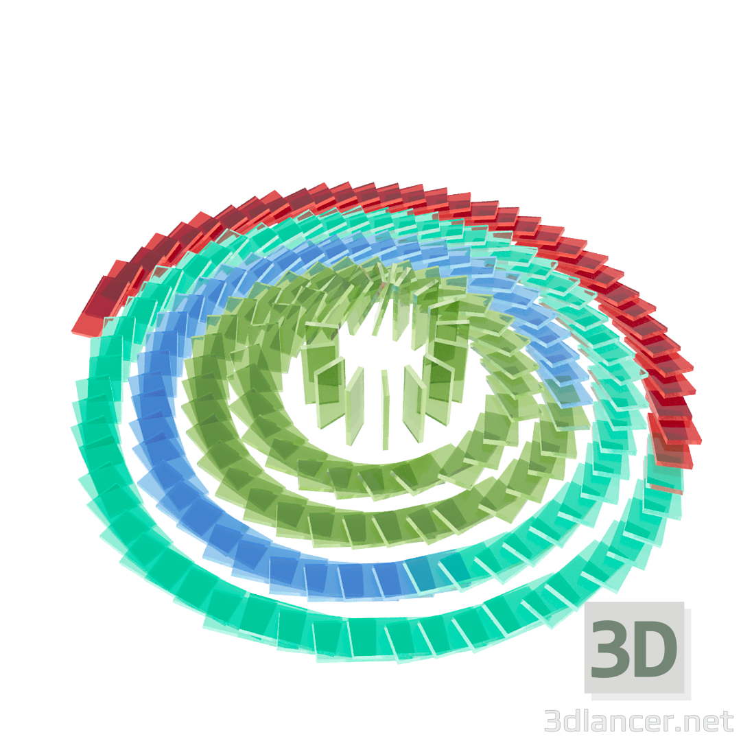 Animation von Dominosteinen 3D-Modell kaufen - Rendern