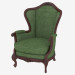 3d model Classic style armchair with velor upholstery - preview