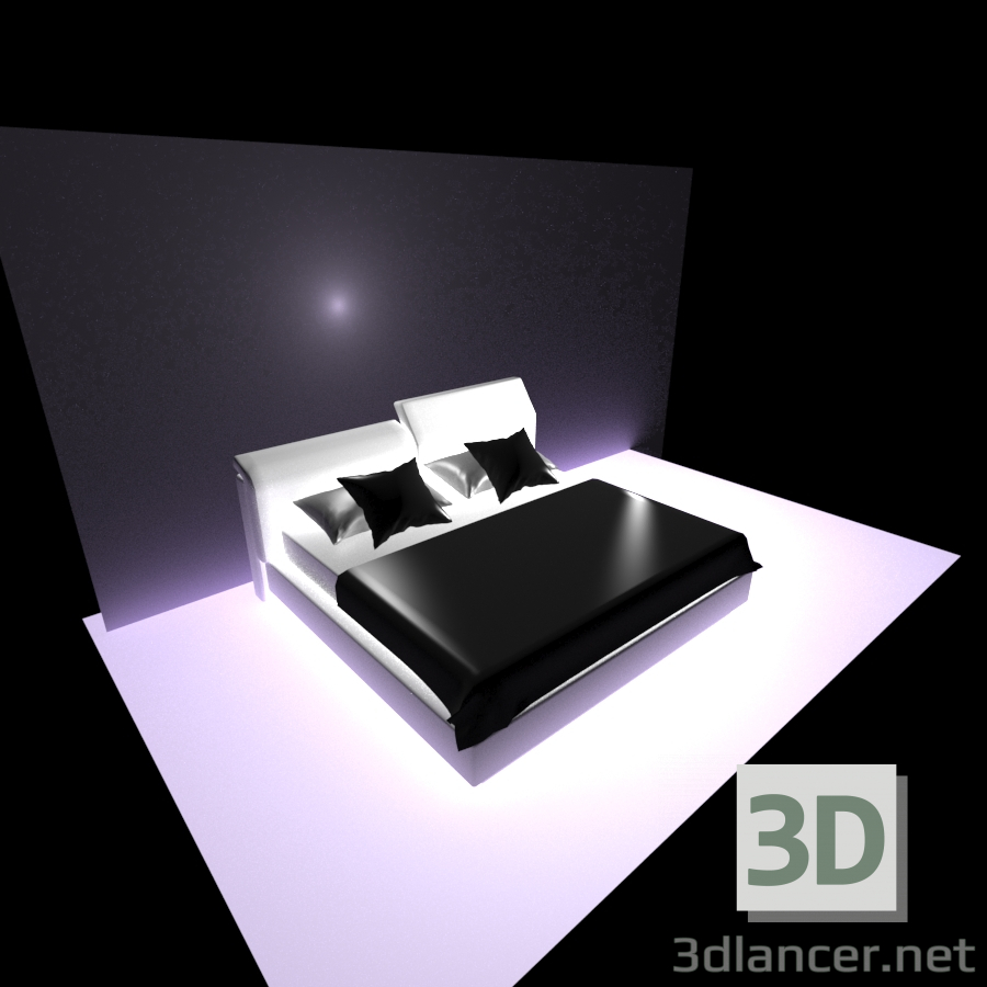 modello 3D Doppia letto - anteprima