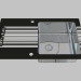 3d модель Мийка скло-сталь, 1 камерна з крилом для сушіння - край домінують Pallas (ZSP 0D2C) – превью