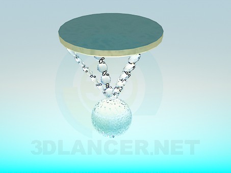 3d model Lámpara halógena con perlas de vidrio - vista previa