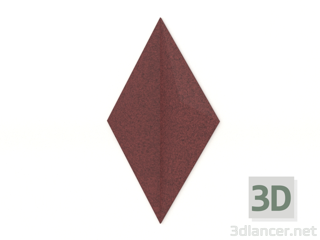 3d model 3D wall panel LINE (burgundy) - preview