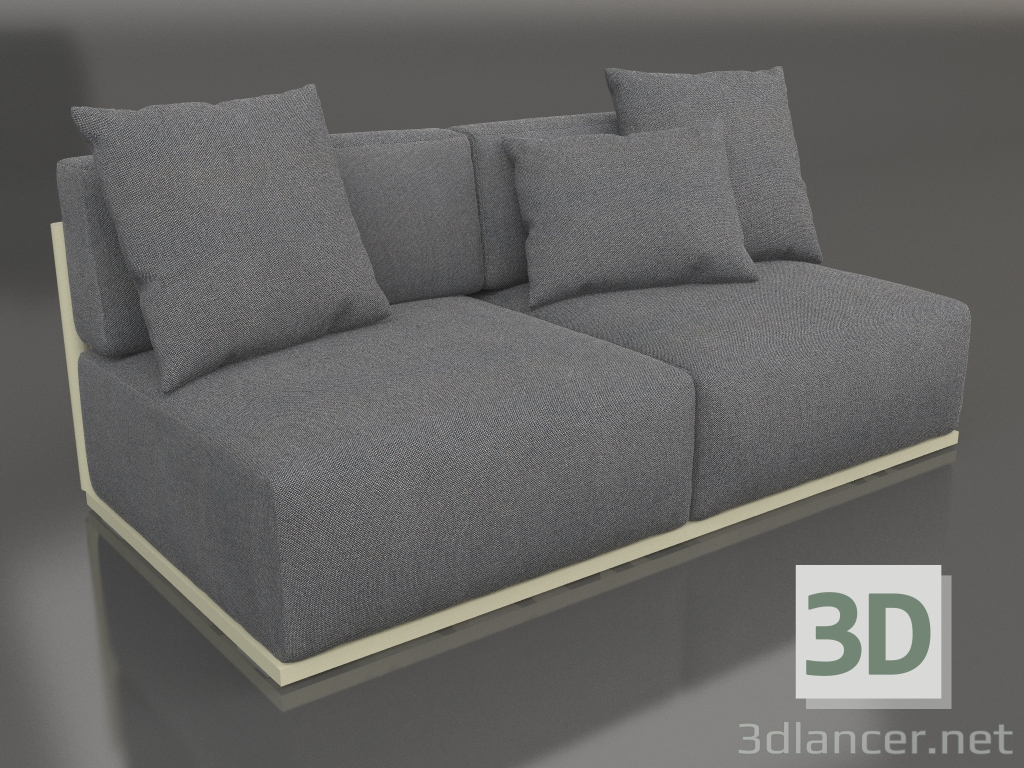 3d model Módulo sofá sección 4 (Oro) - vista previa