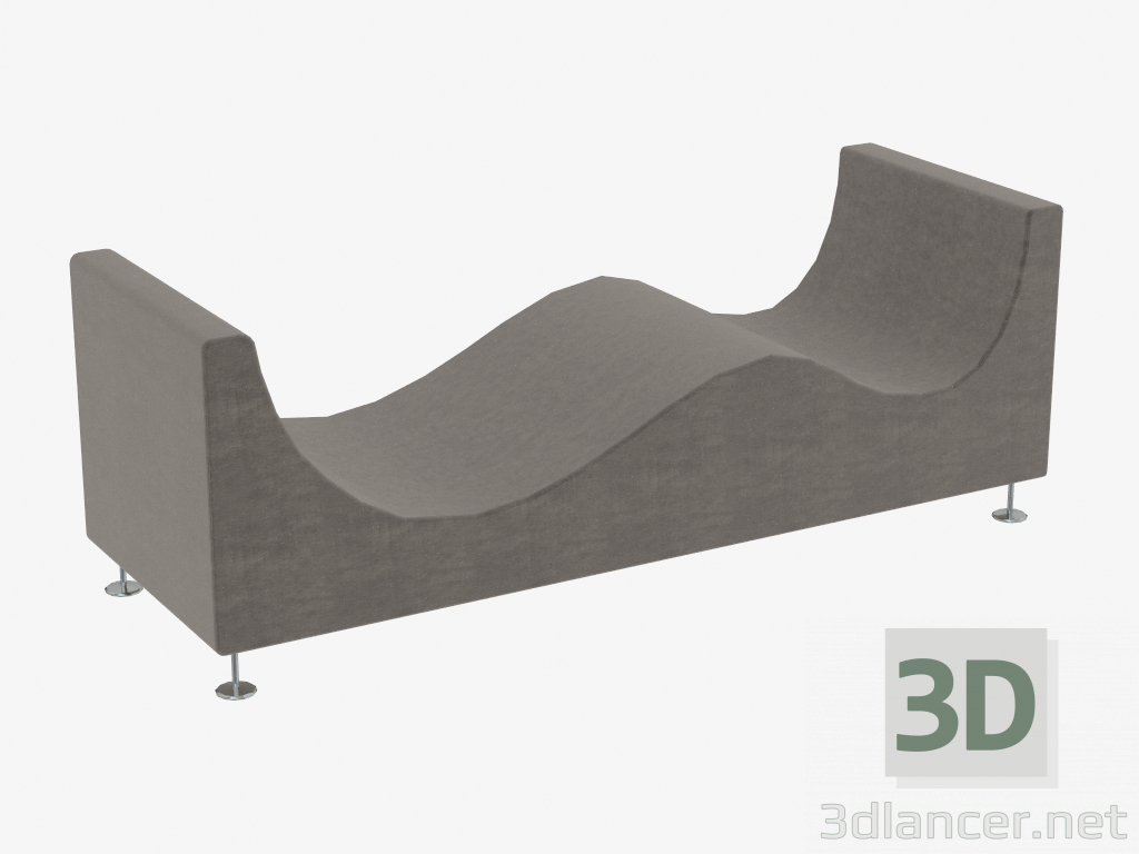 modello 3D Sedia a tre divani (TSA7) - anteprima