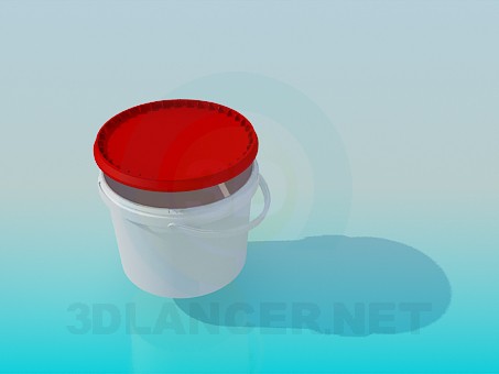 3d model Plastic food grade bucket - preview