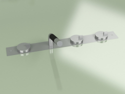 Гидравлический смеситель на два отверстия с ручным душем (18 99 R, AS)
