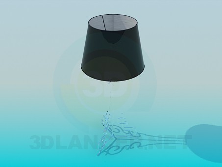 3d модель Настільна лампа на ніжній ніжці – превью