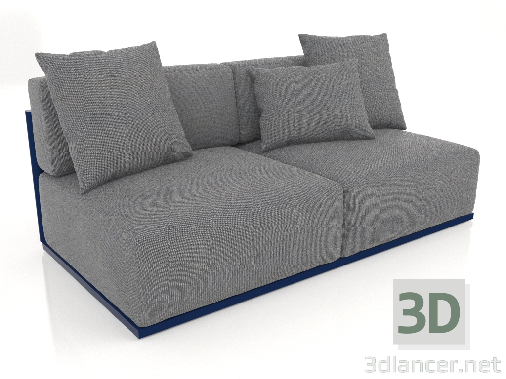 modèle 3D Module canapé section 4 (Bleu nuit) - preview
