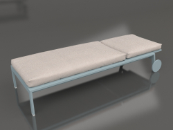 Chaise longue with wheels (Blue gray)