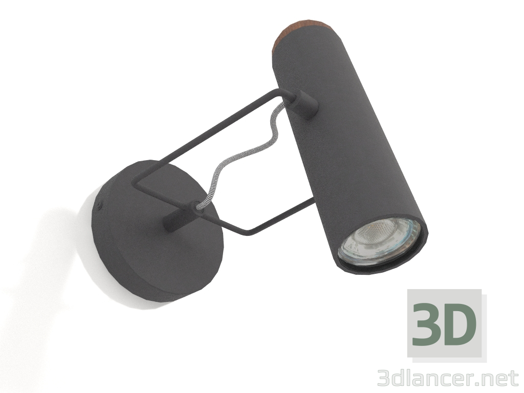 3d model Wall lamp Marlon (Black) - preview