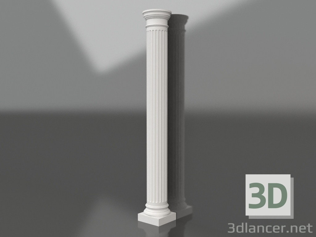 3d model Columna de yeso KK 033 (D=270mm, H=2700mm) - vista previa