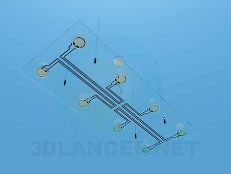 modello 3D La lampada sul soffitto - anteprima