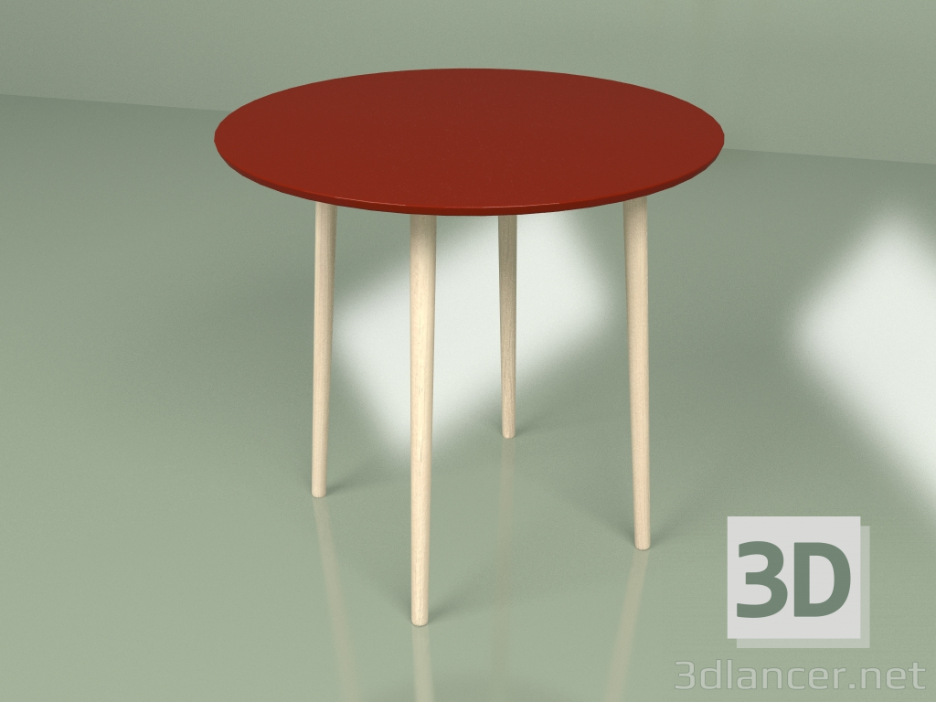 modello 3D Tavolo medio Sputnik 80 cm (bordeaux) - anteprima
