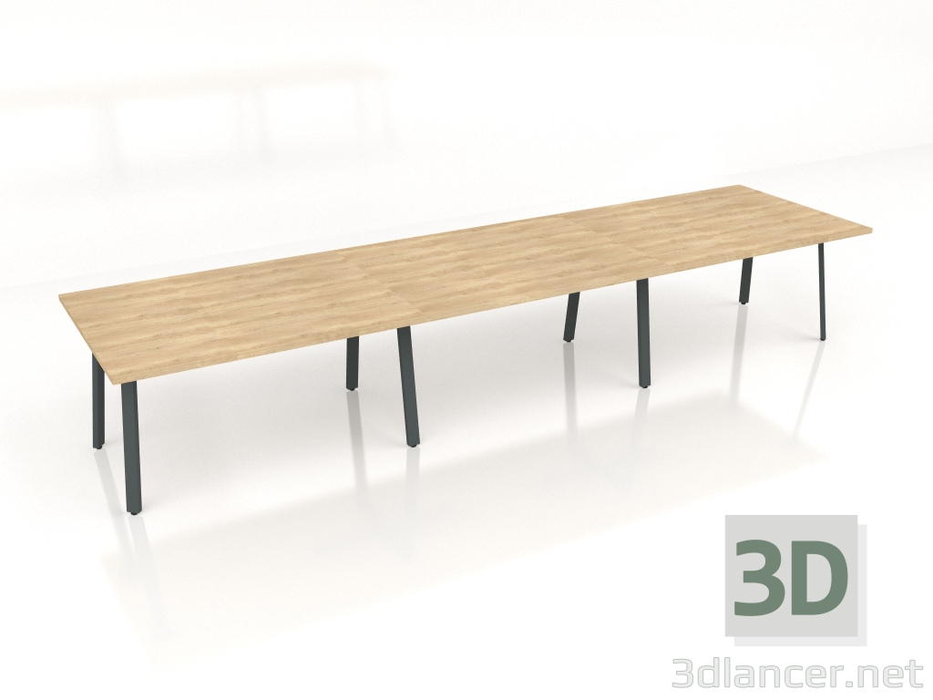 3 डी मॉडल कॉन्फ़्रेंस टेबल ओगी ए PLK14LK+PLF14S+PLF14PK (4200x1100) - पूर्वावलोकन