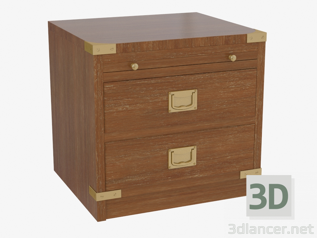 3D Modell Schublade mit zwei Schubladen - Vorschau