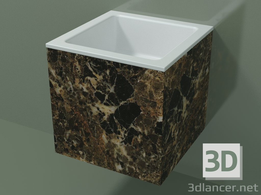 3D modeli Asma lavabo (02R112101, Emperador M06, L 36, P 36, H 36 cm) - önizleme