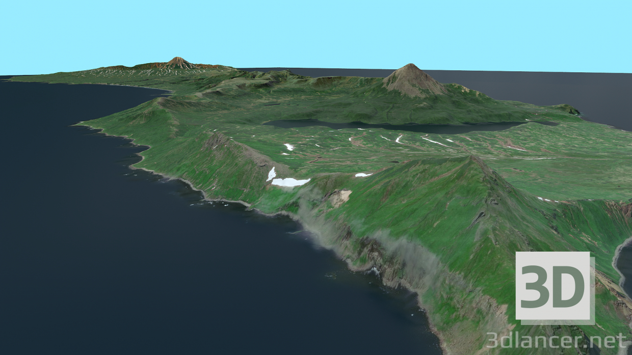 Onekotan Island 3D-Modell / 3D-Modell der Onekotan Island 3D-Modell kaufen - Rendern